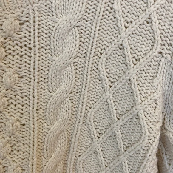 Talbots Ivory Cable Knit Sweater - Picture 3 of 9